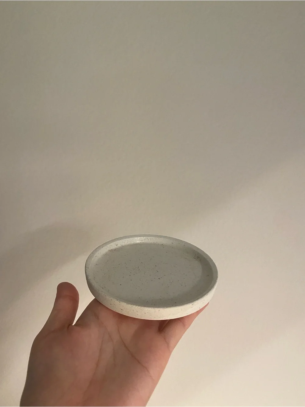 Plant Pot indoor speckled cream ceramic planter Pot + Saucer Set